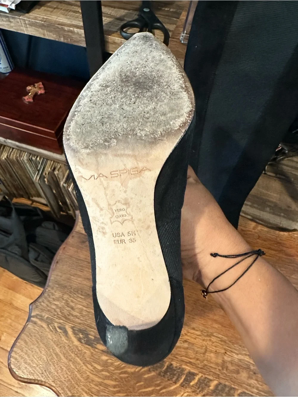 Via Spiga Black Over-the-Knee Pointed Toe Boots